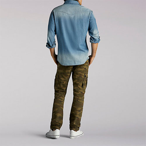 LONG SLEEVE VINTAGE WASH WESTERN DENIM SHIRT