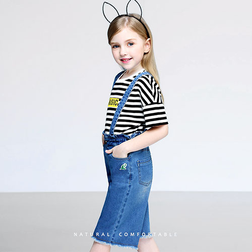 GIRL COWBOY SEVEN CENTS BROAD LEG BACK TROUSERS