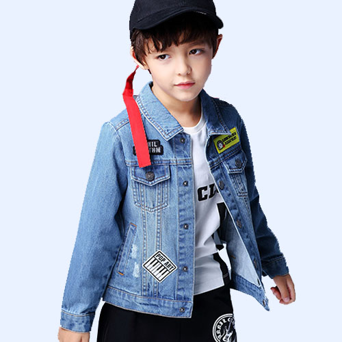 2018 HOT CHILDREN LONG SLLEEVED LAPEL SHIRT JACKET