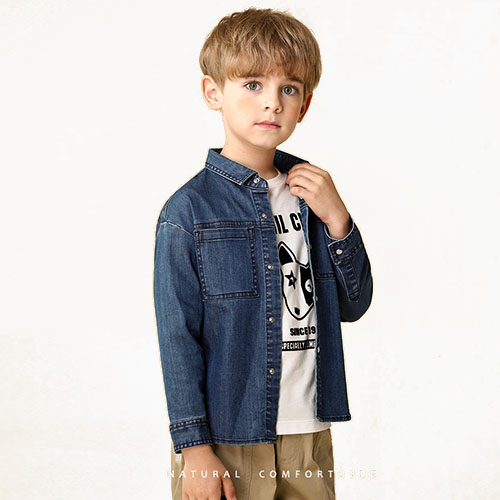 2018 NEW CHILDREN LONG SLLEEVED LAPEL SHIRT JACKET
