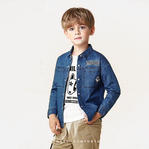 2018 NEW CHILDREN LONG SLLEEVED LAPEL SHIRT JACKET