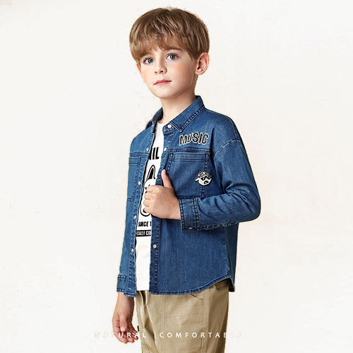 2018 NEW CHILDREN LONG SLLEEVED LAPEL SHIRT JACKET