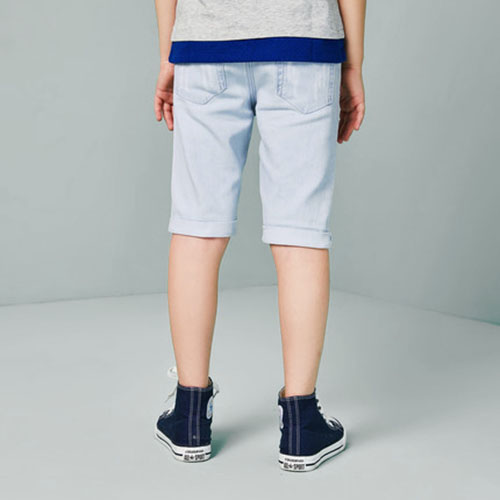 2018 NEW LIGHT COLORED HOLE CHILDREN SHORTS  JEANS