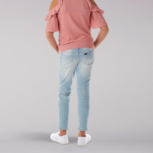 SEQUIN PATCH ANKLE CROP JEAN - 7-16